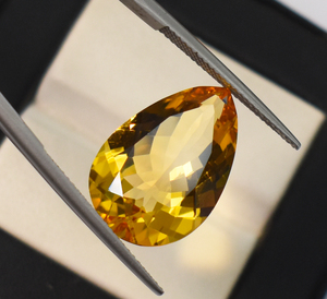 Natural <b>Citrine</b> Madeira Pear Faceted Brandy Colour 20X14X8 mm 12.87 Cts - Product Image 5