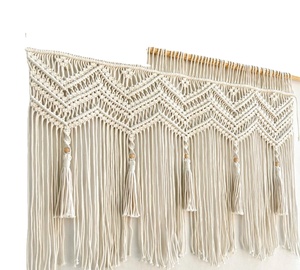 Modern Macrame Curtain, Bedroom Headboard Wall Art New Home Gift Macrame Door Curtain <b>Large</b> Wedding Backdrop Wall - Product Image 1