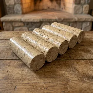 Briquetas de Madera de Pini Kay Premium con Orificio Central, Combustible de Alta Temperatura, Leños Ecológicos para Chimenea - Product Image 5