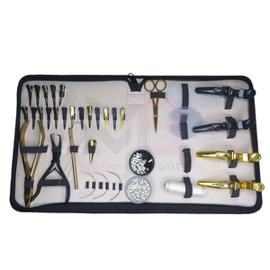 ชุดเครื่องมือต่อผมสแตนเลสเกรด A+ คุณภาพสูง คีมและหวี - ชุดเครื่องมือต่อผมน้ำหนักเบา ใช้ซ้ำได้ - Product Image 1