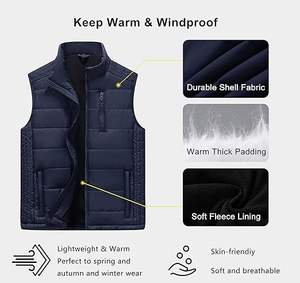 Vente directe d'usine, best-seller, veste d'hiver décontractée pour homme, haute qualité, respirante, veste matelassée à fermeture éclair personnalisée, 100% - Product Image 2