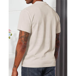 Cómoda y ligera camiseta de polo con cremallera de cuarto, logotipo personalizado, manga corta, tela totalmente personalizada, camisetas de polo para hombres de Pakistán - Product Image 5