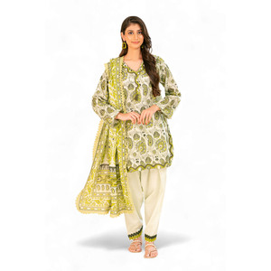 Traje Salwar Kameez de 3 Piezas en Algodón Khaddar Estampado con Dupatta para Festivales, Ropa Étnica, Estilo Pakistaní, Vestido Indio SD-52257 - Product Image 2