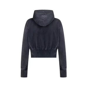 Sudadera Corta de Algodón Francés Transpirable con Lavado Ácido Vintage para Mujer, Moda de Verano, Ligera, Servicio OEM - Product Image 2