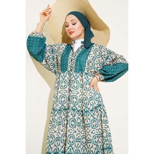 Robe à demi-boutons superposée Émeraude - Product Image 3