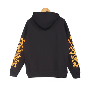 Vente en gros 100% coton coupe ajustée pull à capuche écologique hommes hiver sérigraphié logo personnalisé XS taille solide motif polaire - Product Image 5
