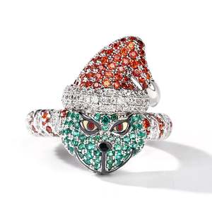 Bague de mode en argent sterling inspirée du monstre de Noël Jeulia - Product Image 1
