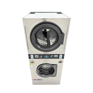 Lavadora-Secadora Comercial Apilable de Acero Inoxidable de 220V 6kW 12kg, Operada con Monedas - Product Image 3