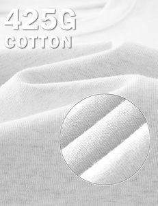 Camiseta básica informal Unisex para hombre, camiseta sólida de cuello redondo de algodón pesado de 300 gramos de gran tamaño con ropa informal holgada - Product Image 5