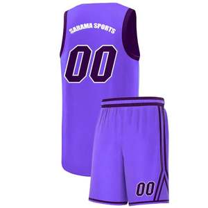 Maillot de basket-ball réversible personnalisé personnalisable pas cher 100% polyester respirant ensemble d'uniformes de basket-ball d'entraînement pour hommes - Product Image 3