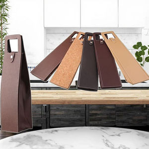 Bolsa de Vino Portátil de Cuero Repujado Salva, Estuche para una Sola Botella con Asa para Viajes, Embalaje para Regalo - Product Image 2