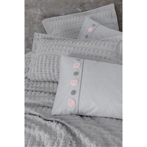 Juego de Funda de Edredón Siva Gris, Funda de Edredón de Algodón Egipcio, Juego de 4 Piezas, Tamaño King, Patchwork, Algodón Sólido, Box Limi para el Hogar - Product Image 2