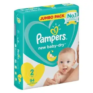 Pampers Swaddlers desechables suaves y absorbentes, tamaño 2 pañales para bebés, 124 unidades