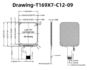 Màn hình 1.69 inch Độ phân giải 240x280 với bộ điều khiển st7789 Giao diện SPI 4 dây kết nối 12 Chân - Product Image 2