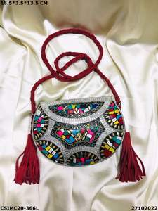 Pochette mosaïque métallique de soirée design faite à la main sac à bandoulière sac à main de fête pour dames avec motif de boîte accessoire de soirée de luxe - Product Image 4