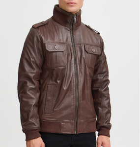 Chaqueta de cuero PU de alta calidad para hombre, chaqueta de cuero transpirable para hombre, ropa de moda de diferentes colores - Product Image 5