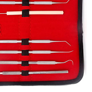 Kit de 8 outils professionnels pour dentiste, sonde de nettoyage buccal en acier inoxydable, outils de nettoyage dentaire, cure-dents dentaires - Product Image 6