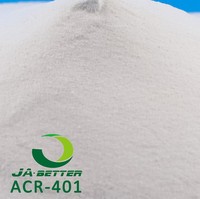 Polymer acrylique à fusion rapide ACR 401, agent de traitement du PVC et modificateur d'impact, poudre blanche pour tuyaux, profilés, feuilles, panneaux en mousse