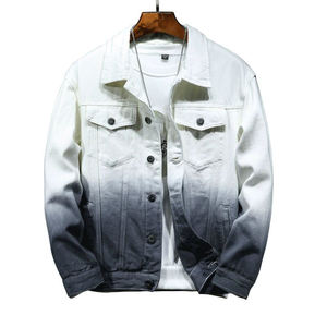 Vente en gros OEM Logo personnalisé Streetwear Grande taille Imprimé Tie Dye Dégradé Printemps Extérieur Jean Délavé Manteau Hommes Veste Denim 2025 - Product Image 1