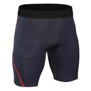 กางเกงขาสั้นรัดกล้ามเนื้อสำหรับผู้ชายไซส์ Xs ผ้าสแปนเด็กซ์ระบายอากาศได้ดีดีไซน์แบบทึบมีโลโก้ออกแบบได้ตามต้องการ - Product Image 3