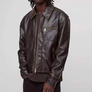 High Quality Men's <b>Winter</b> Genuine <b>Leather</b> <b>Jacket</b> High Quality Fashionable Black Warm <b>Leather</b> <b>Jacket</b> for Online Selling - Product Image 1