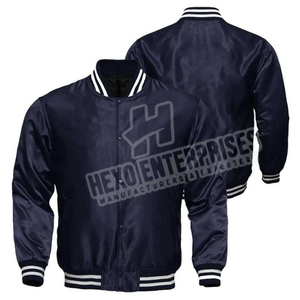 Chaquetas universitarias de satén para hombre de calidad superior al por mayor, chaquetas cortavientos hechas a medida, ropa de calle, chaquetas de satén de invierno para hombre - Product Image 6