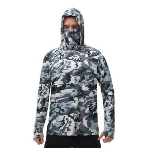 Camisa de Pesca con Capucha y Protección UV UPF 50, Manga Larga, Camuflaje, para Hombre - Product Image 1