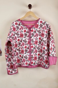 Chaqueta de algodón Kantha hecha a mano, ropa de mujer Abrigo acolchado Reversible, Kimono indio impreso a mano Vintage Boho chaleco, Navidad - Product Image 6