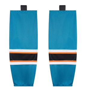 Chaussettes de hockey en tricot de polyester 100% en gros de couleur personnalisée pour adultes Nouveau prix d'usine de haute qualité avec logo d'équipe personnalisé - Product Image 5