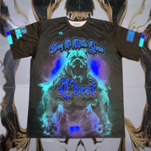 Camisetas de hombre de talla grande con estampado de sublimación de calor bordado con logotipo de equipo de béisbol y softbol de alta calidad y cuello redondo personalizado Unisex - Product Image 4