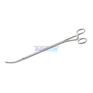 Pince DeBakey Thoracoscopique en Acier Inoxydable 65mm Courbée, Mâchoires Atraumatiques 1x2, Tige de 10mm, Ratchet, Longueur de Travail 23cm, 12.75'' - Product Image 1