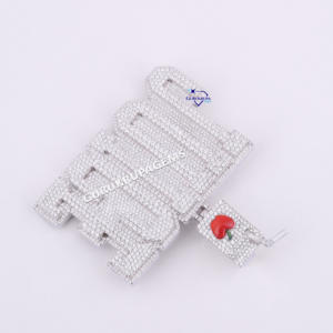 Colgante de letra más vendido, diseño personalizado, colgante de diamante cultivado en laboratorio de oro blanco de 14 KT, claridad VVS - Product Image 4