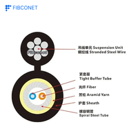 Kabel Serat Optik Distribusi GJFJH GJFJV Indoor 1-48 Core Tight Buffer OM1 OM2 OM3 OM4 dengan Serat Inti G657A1