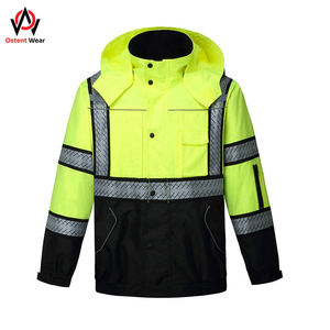 2024 Unisex High Quality Polyester Reflective Safety Jacket Custom Logo Printing Full Sleeves Nylon Front Zipper Clothing - Product Image 2