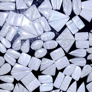 Suministro directo de fábrica, par de scolecite natural, cabujón de piedras preciosas, forma mixta, tamaños personalizables, suministros para hacer joyas Scolecite - Product Image 3