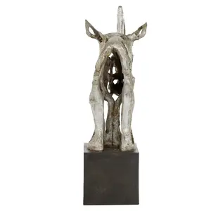 Sculpture animale en aluminium plaqué or de qualité supérieure, exportée, artistique, luxueuse, moderne, polie, pour espaces de vie, Zahid Exports - Product Image 4