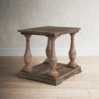 Table d'angle vintage en bois massif au design classique personnalisé pour la décoration de tables basses de maison, de jardin et de bureau