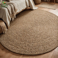 Tapis indien classique moderne traditionnel AYUSH, tissé à la main en coton, écologique, adapté aux animaux domestiques, rembourré, antidérapant, lavable, personnalisable