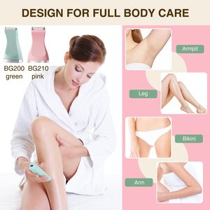 Tondeuse intime 2 en 1 indolore, tondeuse bikini, rasoir électrique rechargeable avec lames en céramique pour femmes, utilisation humide ou sèche - Product Image 2