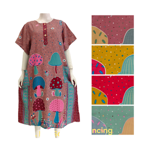 Vestido de uso diario para mujer con materiales de rayón de la mejor calidad con mangas cortas características térmicas teñido liso para la oferta de verano - Product Image 4