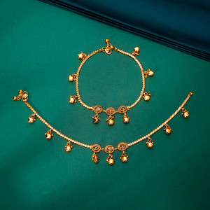 La última perla antigua hecha a mano de calidad de exportación Payal con tobilleras de moda chapadas en oro - Product Image 1