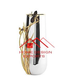 2025 Jarrón de metal con acabado negro mate Diseño de textura Jarrón de metal hecho a mano a bajo precio - Product Image 4