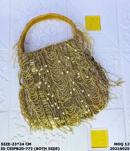 Bridal Designer <b>Potli</b> <b>Bags</b> Beading Solid Pattern 1-1.9L Capacity Multi-Function for Evening Parties Craftstages International - Product Image 2