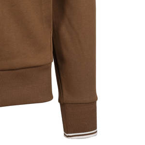 Custom Men's Heavyweight <b>Full</b> <b>Zip</b>-up <b>Sweatshirt</b> with Distressed Pattern Solid Color Hooded Collar 100% Cotton Woven Material - Product Image 5