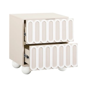 Tara Motif Nightstand Made Of Solid Wood High Quality Equipped With 2 Drawers With Brownish Gray For Indoor. - Product Image 3