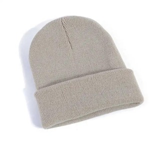 Nueva versión coreana de la gorra de punto con etiqueta de tela de copo de nieve Simple deportes al aire libre ocio cálido sombrero para hombres y mujeres - Product Image 4
