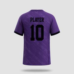 Vêtements techniques de cricket d'entraînement personnalisés en violet - Tee-shirt - Product Image 2