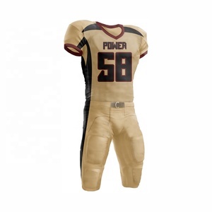 Uniformes de Fútbol Americano Personalizados OEM de Manga Corta y Talla Grande con Bordado Sublimado Personalizado - Product Image 1