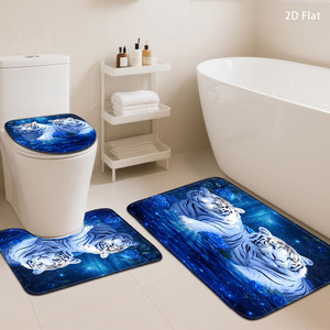Custom Printed Bath <b>Mat</b> <b>Bathroom</b> Rug <b>Set</b> for <b>Bathroom</b> Non-Slip Shower Curtain Bath <b>Mat</b> - Product Image 1