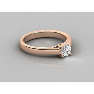 Bague solitaire en or 9 carats avec diamant brillant - Élégante et éblouissante - Product Image 1